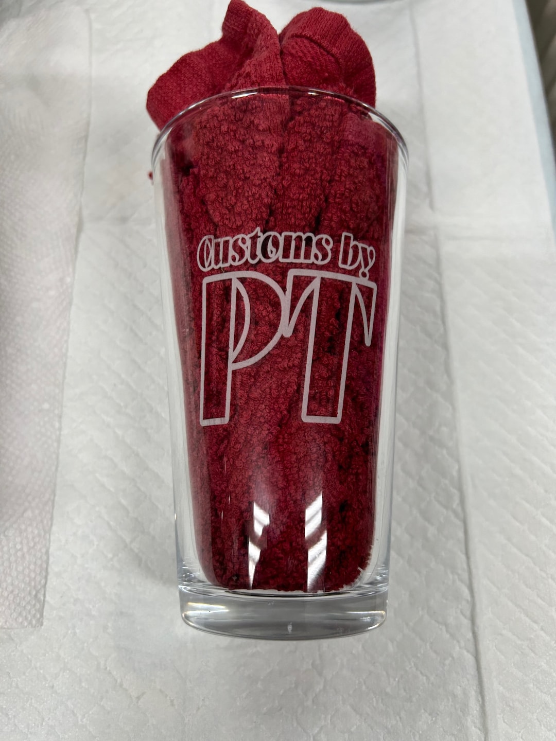 Laser Engraved Pint Beer Glasses, YOUR Design, Your Logo, Engraved