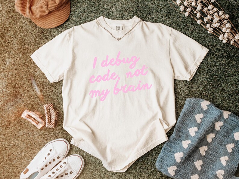 Debug Code Shirt, Funny Programmer Tee, ADHD Tech Humor Shirt, Software Developer Gift, Neurodivergent Humor Tee, Coding Life Shirt Ivory