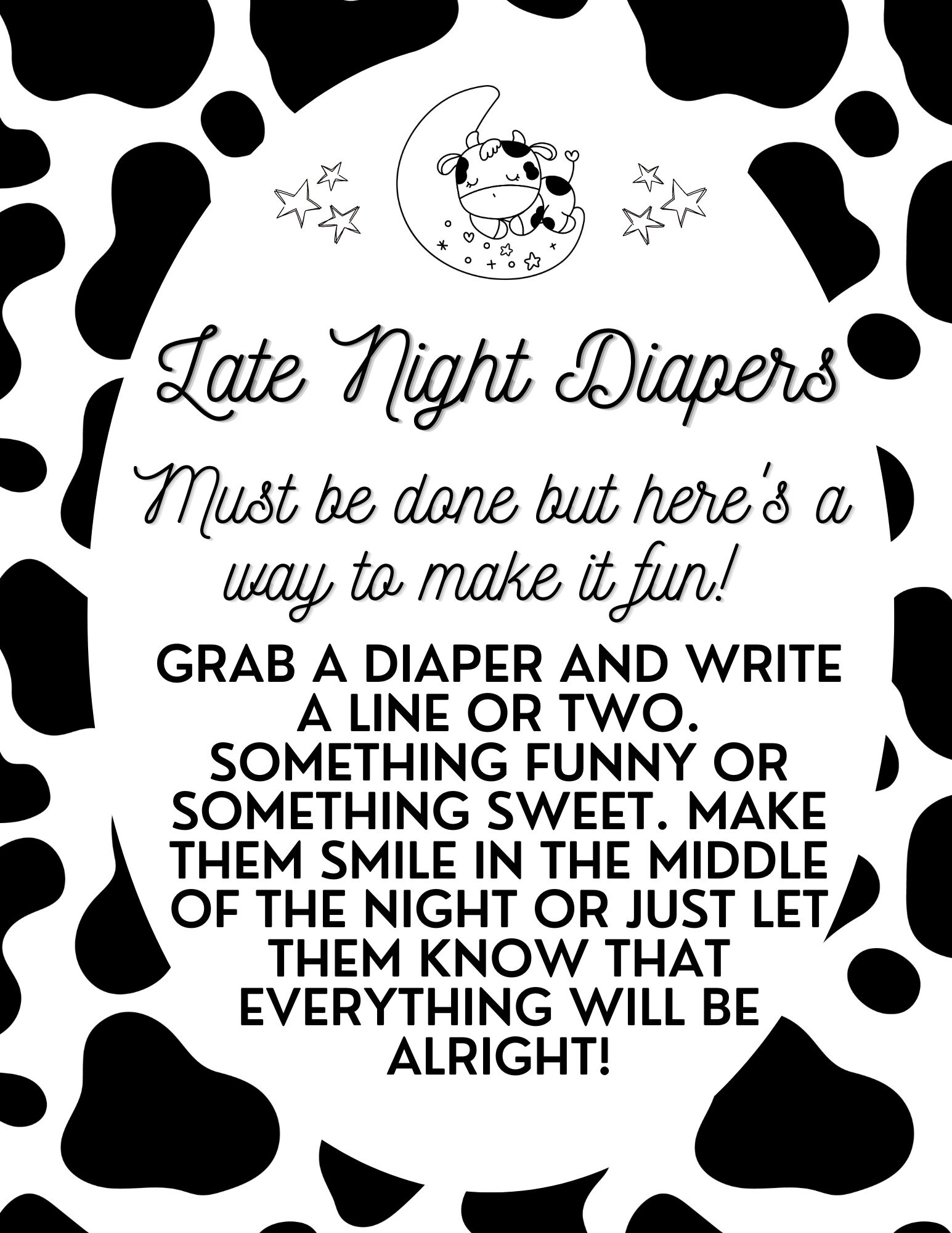 Late Night Diapers Sign Etsy