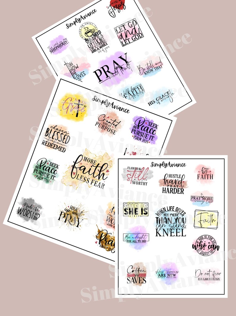 Faith Digital Stickers for Goodnotes, Christian Planner (digital ...