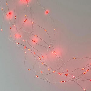 May include: A string of warm white fairy lights with a copper wire, perfect for adding a touch of ambiance to any space.