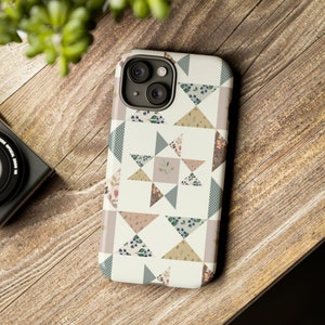 Quilt Block iphone Case Quilting Gift For Quilter Cottage Core Gift For Homesteader Sewing Crafting Gift For Grandma Knitting Trad Wife Gift