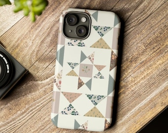 Quilt Block iphone Case Quilting Gift For Quilter Cottage Core Gift For Homesteader Sewing Crafting Gift For Grandma Knitting Trad Wife Gift
