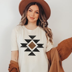 Western Aesthetic T-shirt Cowgirl Gift Southwestern Gift Western Shirt Rodeo T Shirt Country Concert Tee Western Outfit Aztec Pattern Gift