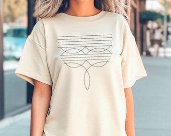 Boot Stitch Camisa Linda Western Tee Rodeo Camiseta Regalo para Vaquera Boho Ropa Country Music Trajes Nashville Girls Trip Texas Girl Ranch
