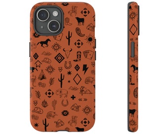 Western Phone Case Western Boho Cowgirl Phone Case iPhone 15 Case Wild West Cowboy Phone Case Rodeo Boho Phone Retro Western Accessories