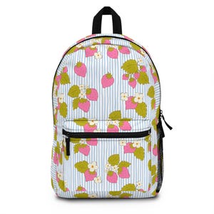 Strawberries Backpack Trendy Women's Backpack Strawberry Print Bag Cute Backpack School Bag Travel Backpack Gift For Student School Supplies
