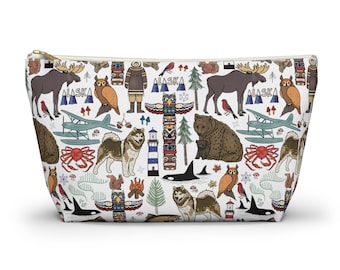 Alaska Makeup Bag Cruise Gift Souvenir Travel Gift For Traveler Cosmetic Bag Makeup Storage Accessories Pouch Toiletries Bag Hiking Camping
