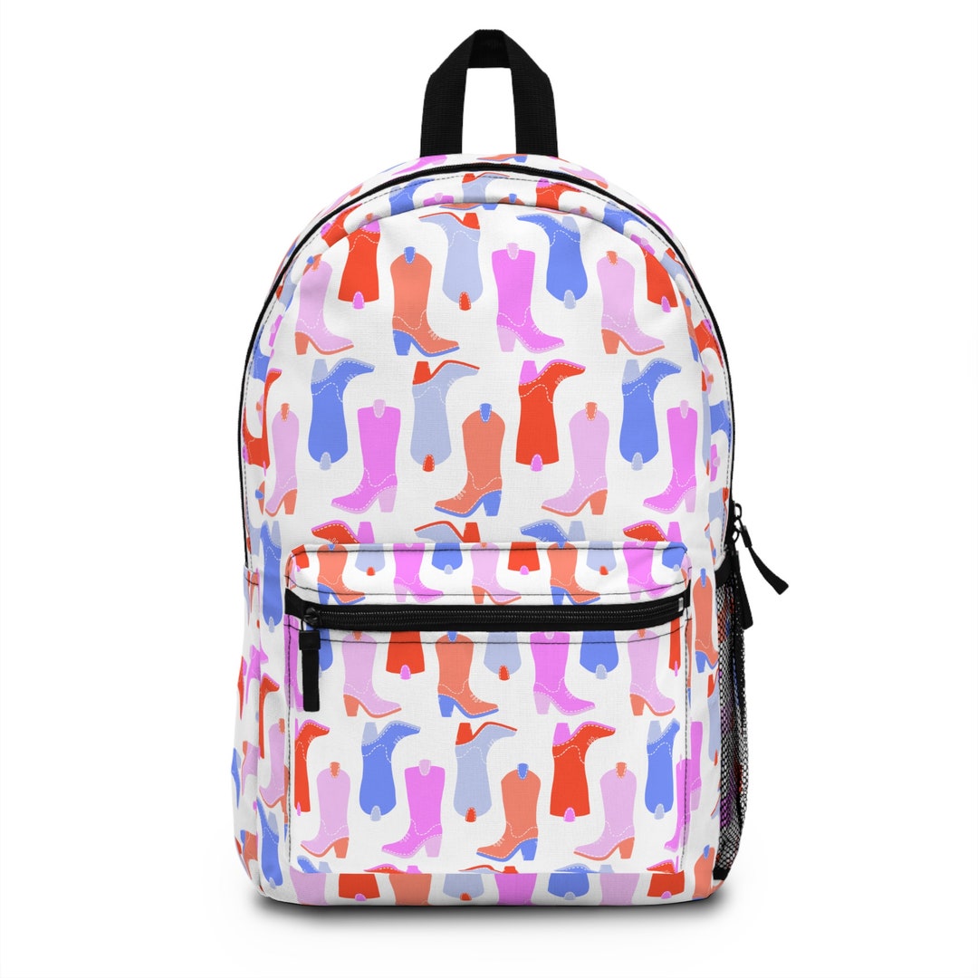 Cowgirl Boots Backpack Western Bookbag Cute Pink Travel Bag Trendy Gift ...