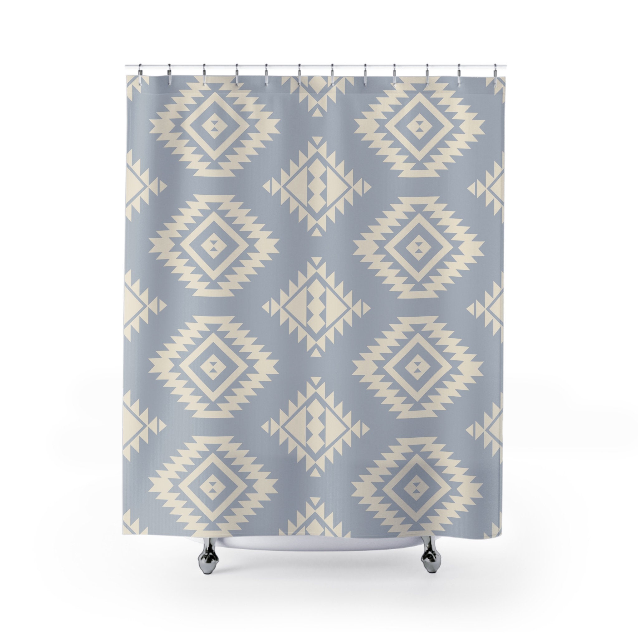 Aztec Shower Curtain Western Shower Curtain Western Home Decor Etsy