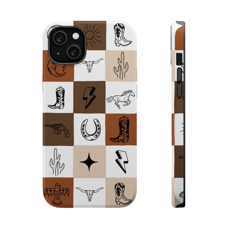 Wild West MagSafe Phone Case Neutrals Phone Case Western iPhone Case Retro Western Gift Cowgirl Phone Case Cowgirl iPhone Case Western image 4