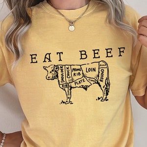 Eat Beef Shirt Farming Tshirt Ranch Wear Trendy Western Graphic Tee Country Concert Apparel Cowboy Gift T-Shirt Cowgirl Rodeo Outfits Cows bild 5
