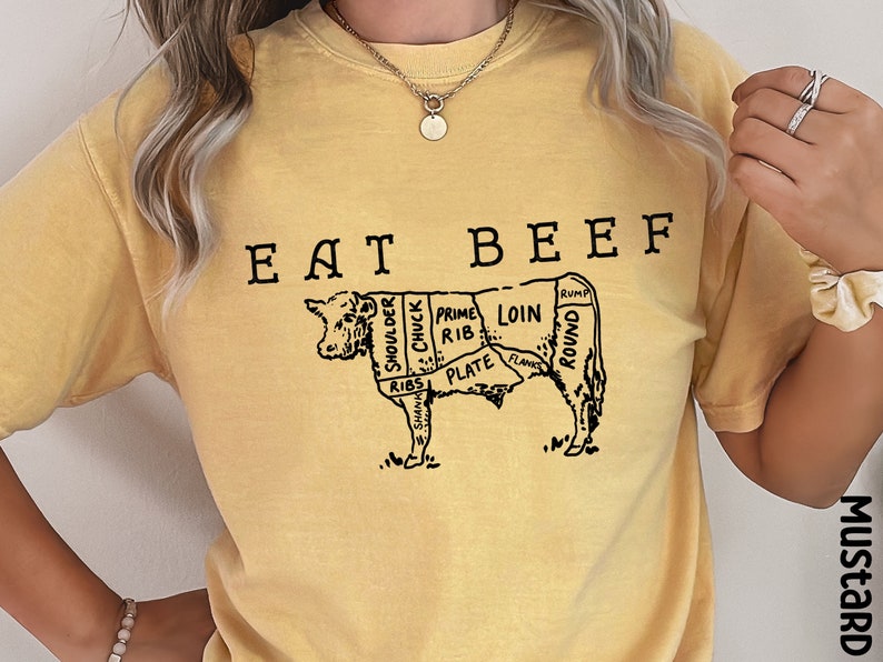 Eat Beef Shirt Farming Tshirt Ranch Wear Trendy Western Graphic Tee Country Concert Apparel Cowboy Gift T-Shirt Cowgirl Rodeo Outfits Cows bild 5