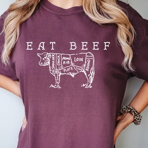 Eat Beef Shirt Farming Tshirt Ranch Wear Trendy Western Graphic Tee Country Concert Apparel Cowboy Gift T-Shirt Cowgirl Rodeo Outfits Cows bild 7
