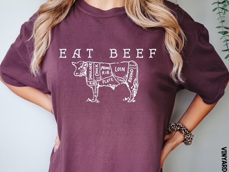 Eat Beef Shirt Farming Tshirt Ranch Wear Trendy Western Graphic Tee Country Concert Apparel Cowboy Gift T-Shirt Cowgirl Rodeo Outfits Cows bild 7