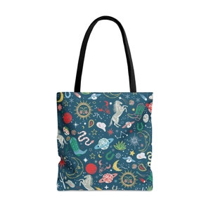 Space Cowgirl Tote Bag Reusable Bag Western Tote Bag Cowgirl Accessories Disco Cowgirl Western Gift Celestial Bag Starry Sky Shopping Bag