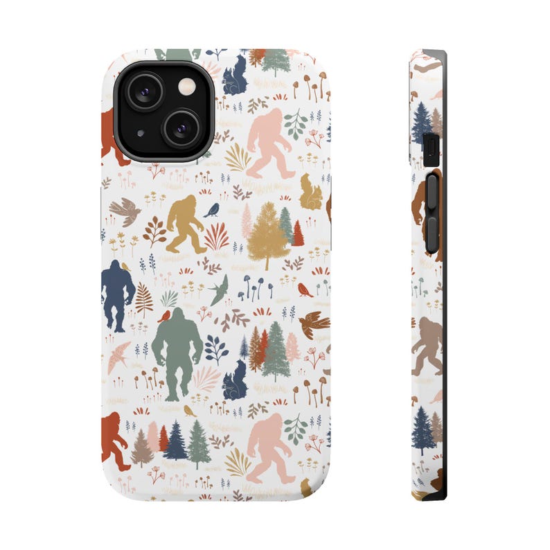 Bigfoot Magsafe Tough Cases Sasquatch Phone Case Cryptids Yeti Nature Lover Gift Funny Boho Accessories Conspiracy Lover Gift For Hiker image 2