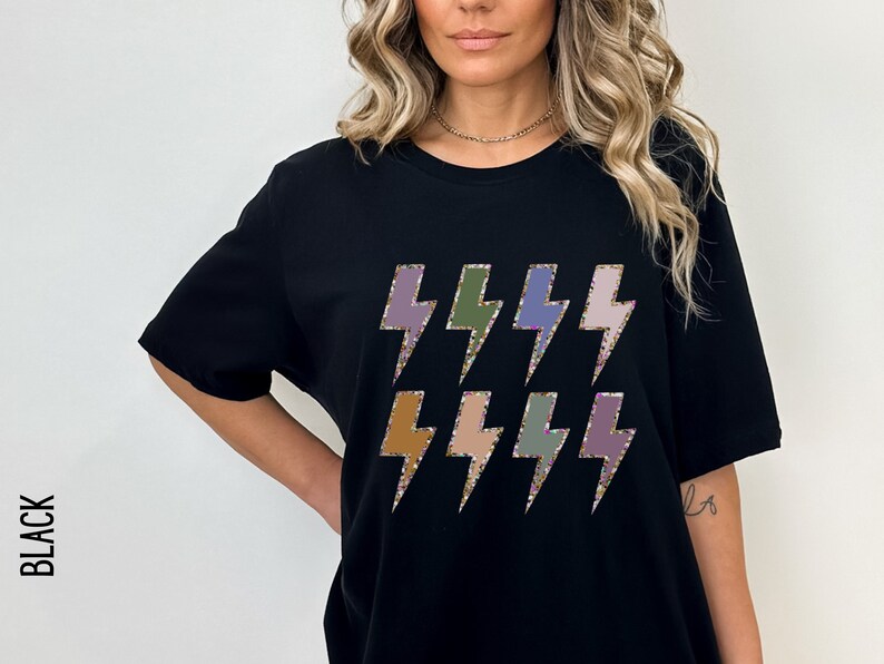 Lightning Bolt Shirt Lightning Bolt Tee Women's Crew Etsy