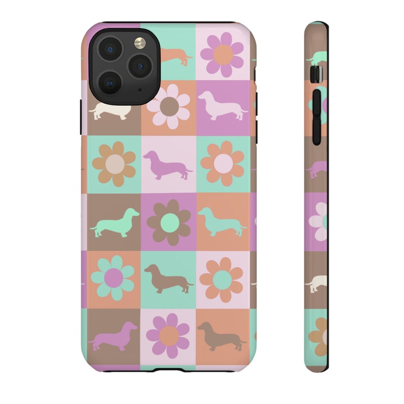 Dachshund Phone Case iPhone 15 Phone Case Sausage Dog Gift Wiener Dog Gift for Doxie Mom Retro Phone Case Dog Lover Gift Cute Phone Case image 8