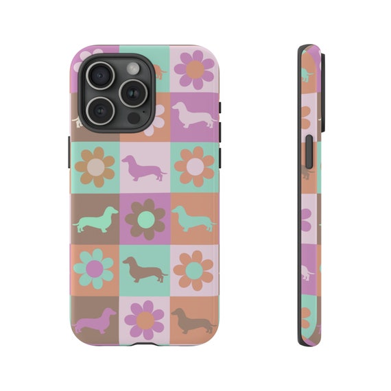 Dachshund Phone Case iPhone 15 Phone Case Sausage Dog Gift Wiener Dog Gift for Doxie Mom Retro Phone Case Dog Lover Gift Cute Phone Case