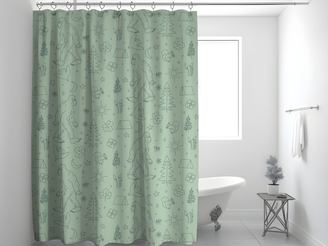 Hidden in Stone Bigfoot Shower Curtain NCU0LDH595