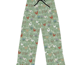 Chicken Pajama Pants Chicken PJs Chicken Lover Gift Chicken Mom Cute PJs Farm Sleepwear Farm Gift Chicken Gift Homestead Gift Cute Sleepwear