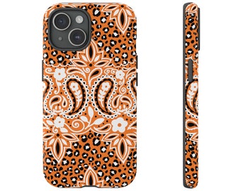 Western Phone Case Leopard Phone Case iPhone 15 Case Bandana Pattern Cowgirl Phone Case Paisley Western iPhone Case Cowgirl Accessories Gift