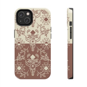 Western Boho iPhone Case Longhorn iPhone Case Paisley Phone Case Western iphone case Bohemian Aesthetic Boho Phone Case Southwestern Case