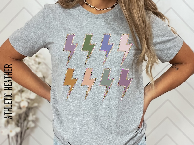 Lightning Bolt Shirt Lightning Bolt Tee Women's Crew Etsy