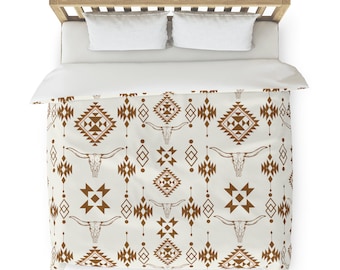 Western Duvet Cover Aztec Western Bedding Cowboy Decor Western Decor Cowboy Bedding Neutral Bedding Western Bedroom Cowgirl Southwestern