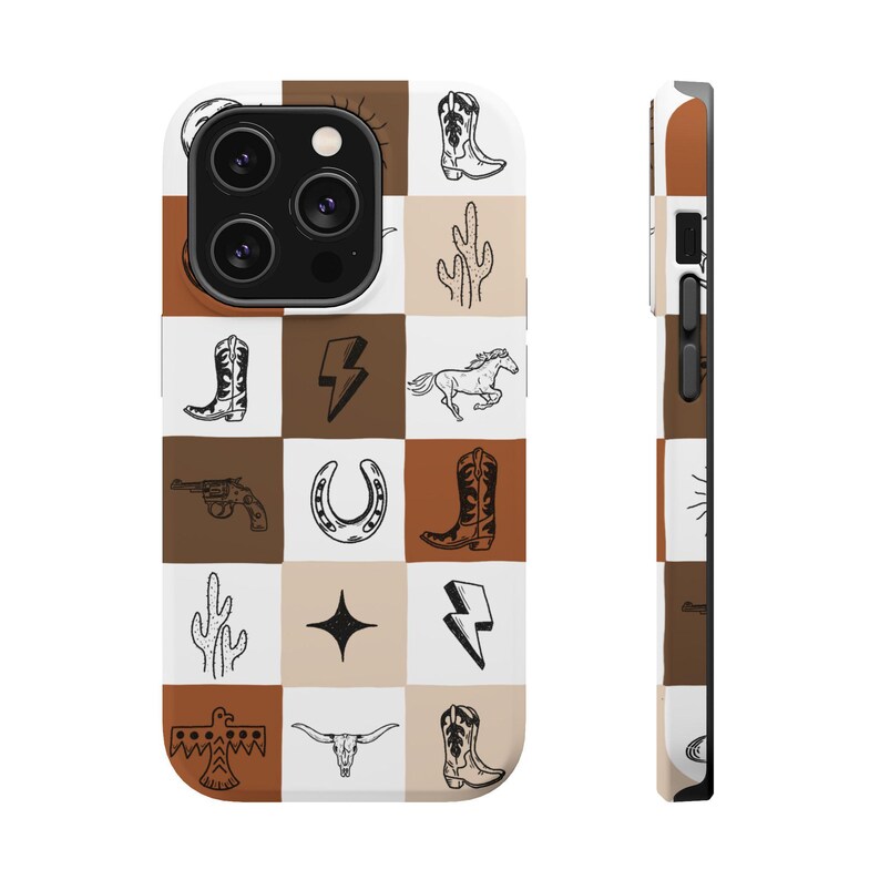 Wild West MagSafe Phone Case Neutrals Phone Case Western iPhone Case Retro Western Gift Cowgirl Phone Case Cowgirl iPhone Case Western image 3