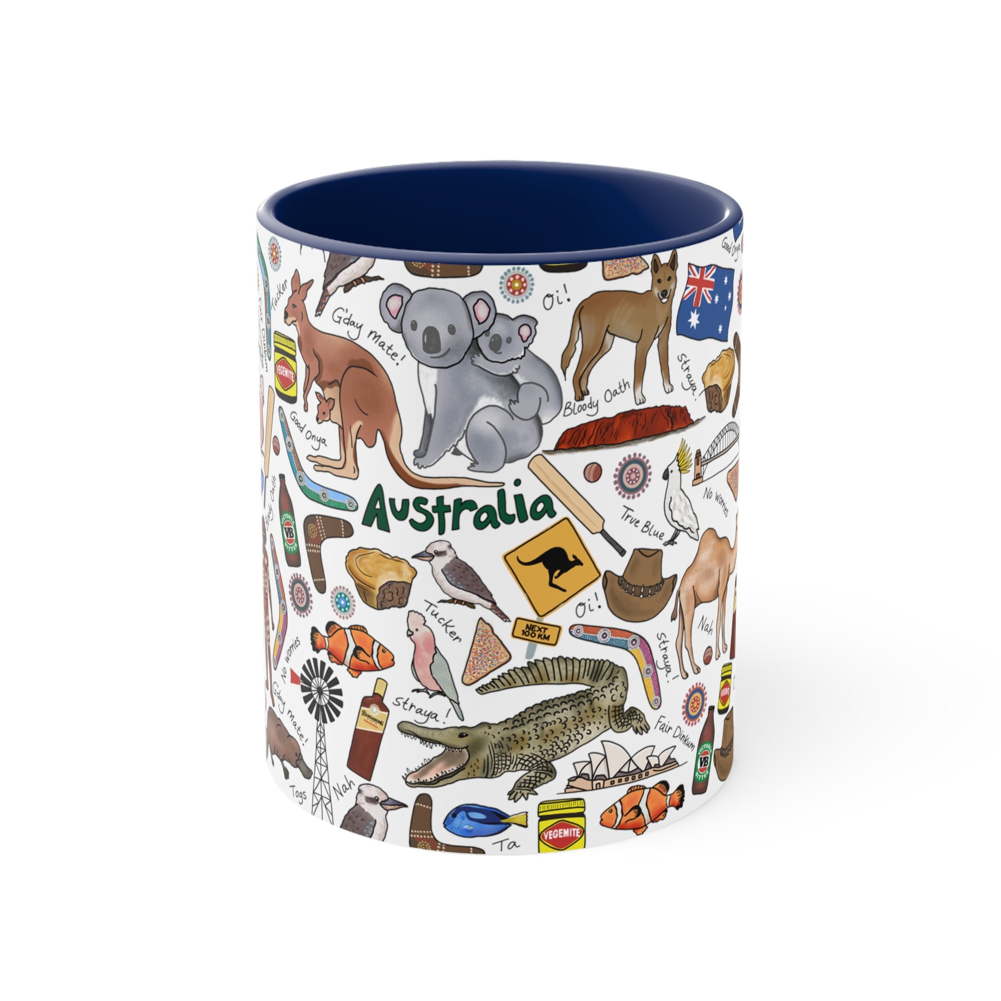 Sac Tote Australie "Australia Is Calling" - Cadeau Voyage, Design Monuments, 39x34 Cm