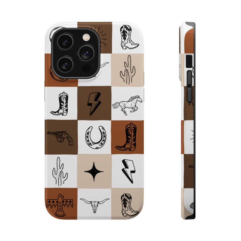 Wild West MagSafe Phone Case Neutrals Phone Case Western iPhone Case Retro Western Gift Cowgirl Phone Case Cowgirl iPhone Case Western image 6