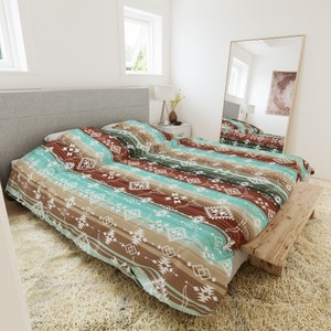 Southwestern Duvet Cover Aztec Print Bedroom Decor Southwestern Decor Ranch Decor Western Bedding Serape Cowboy Decor Southwestern Bedding