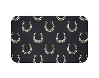 Horseshoe Bath Mat Western Bath Mat Western Bath Rug Western Bathroom Decor Ranch Decor Farmhouse Decor Western Bathroom Accessories Cowboy