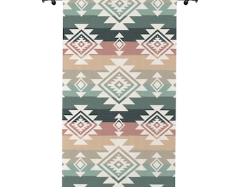 Aztec Window Curtain Western Window Curtain Blackout Window Curtain Western Decor Southwestern Curtain Ranch Decor Farmhouse Cowboy Decor