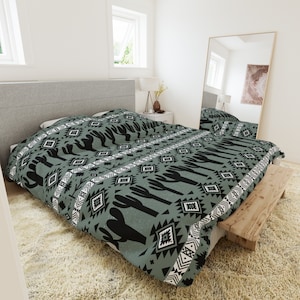 Western Duvet Cover Aztec Western Bedding Cowboy Decor Western Decor Cowboy Bedding Boho Bedding Western Bedroom Cowgirl Southwestern Decor