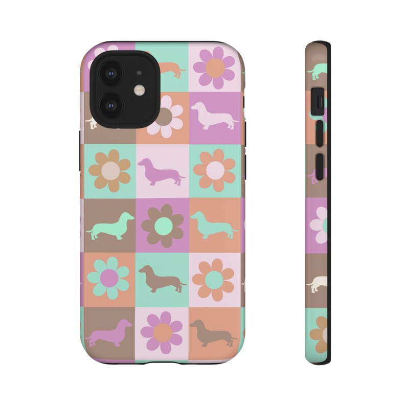 Dachshund Phone Case iPhone 15 Phone Case Sausage Dog Gift Wiener Dog Gift for Doxie Mom Retro Phone Case Dog Lover Gift Cute Phone Case image 10