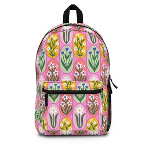 Floral Backpack Back to School Gift for Student Gift For Teen Retro Backpack Cute Backpack Colorful Backpack Overnight Bag Carry On Bag