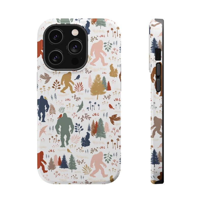 Bigfoot Magsafe Tough Cases Sasquatch Phone Case Cryptids Yeti Nature Lover Gift Funny Boho Accessories Conspiracy Lover Gift For Hiker image 3