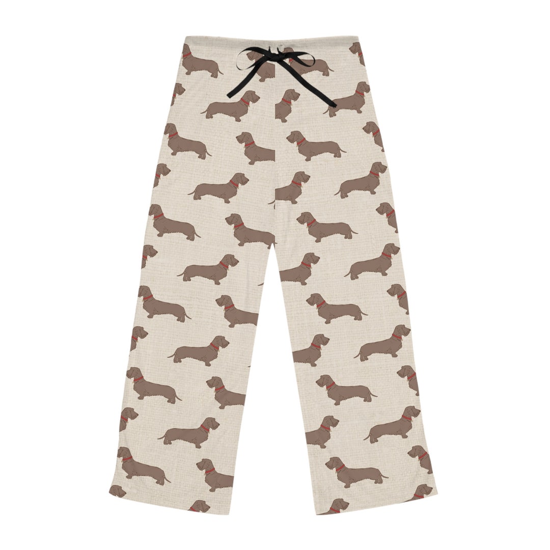 Wirehaired Dachshund Pajama Pants Doxie Mom Gift Wiener Dog Sausage Dog