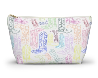 Cowgirl Makeup Bag Western Gift Cosmetic Bag Cowgirl Boots Toiletry Bag Country Girl Gift Cute Travel Bag Makeup Organizer Bridesmaid Gift