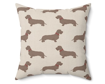 Wirehaired Dachshund Pillow Dachshund Decor Dachshund Gift Dachshund Lover Sausage Dog Wiener Dog Doxie Mom Dog Pillow Dog Decor Dog Lover