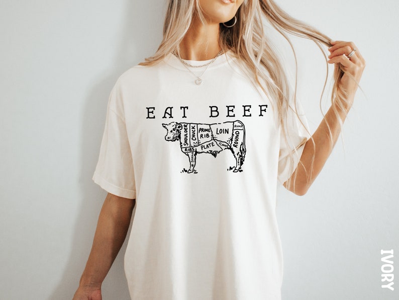 Eat Beef Shirt Farming Tshirt Ranch Wear Trendy Western Graphic Tee Country Concert Apparel Cowboy Gift T-Shirt Cowgirl Rodeo Outfits Cows bild 6