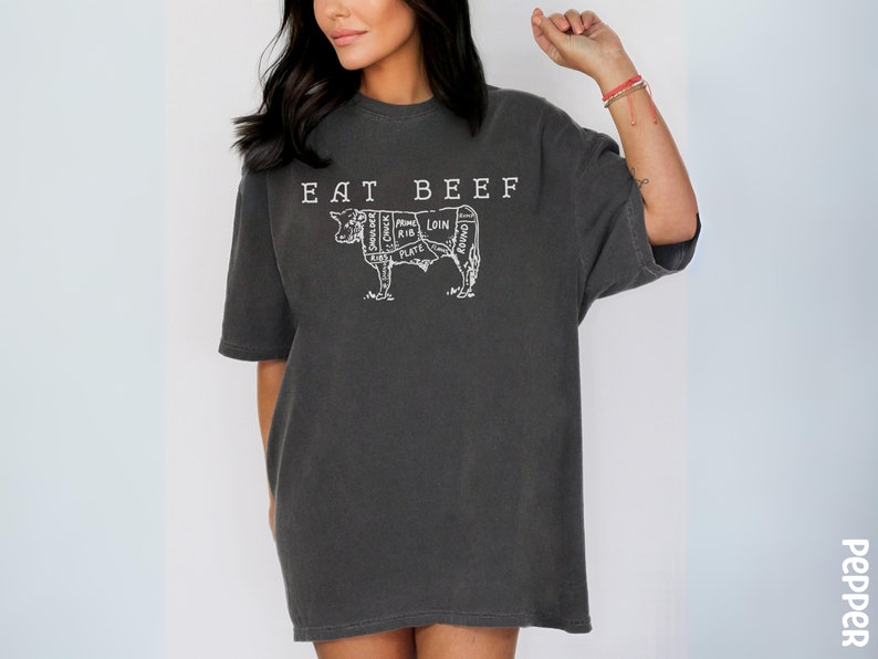 Eat Beef Shirt Farming Tshirt Ranch Wear Trendy Western Graphic Tee Country Concert Apparel Cowboy Gift T-Shirt Cowgirl Rodeo Outfits Cows bild 4