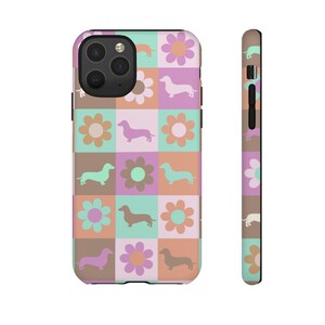 Dachshund Phone Case iPhone 15 Phone Case Sausage Dog Gift Wiener Dog Gift for Doxie Mom Retro Phone Case Dog Lover Gift Cute Phone Case image 7
