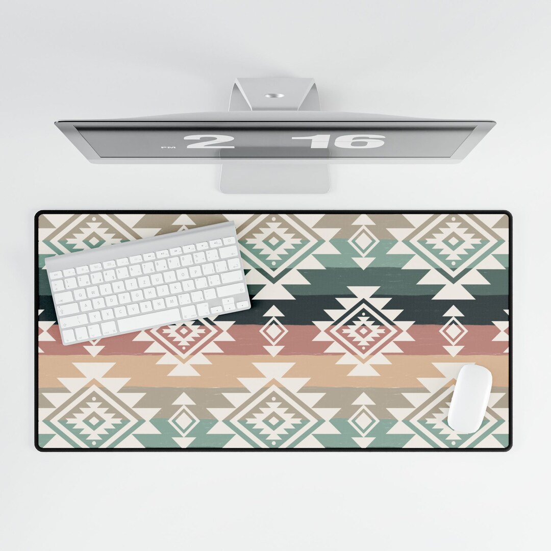 Aztec Western Desk Mat Cowgirl Office Decor Western Mousepad Large ...