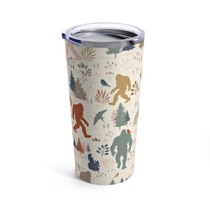Bigfoot Tumbler Camping Tumbler Camping Mug 20oz Tumbler Nature Lover Bigfoot Lover Sasquatch Yeti Gift Outdoor Lover Gift Bigfoot Gift Bild 3