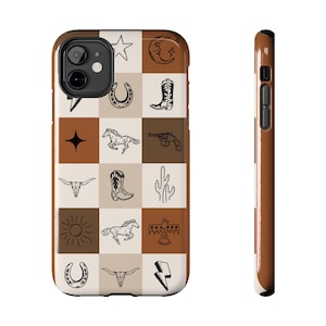 Far West coque de portable neutres coque de portable western coque pour iPhone Western rétro cadeau western coque de téléphone cow-girl coque iPhone cow-girl esthétique western image 1