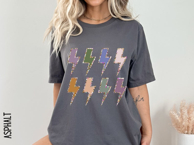 Lightning Bolt Shirt Lightning Bolt Tee Women's Crew Etsy